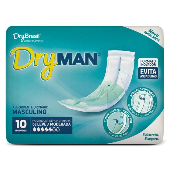 Imagem de Absorvente Masculino Dry Man com 10 Unidades