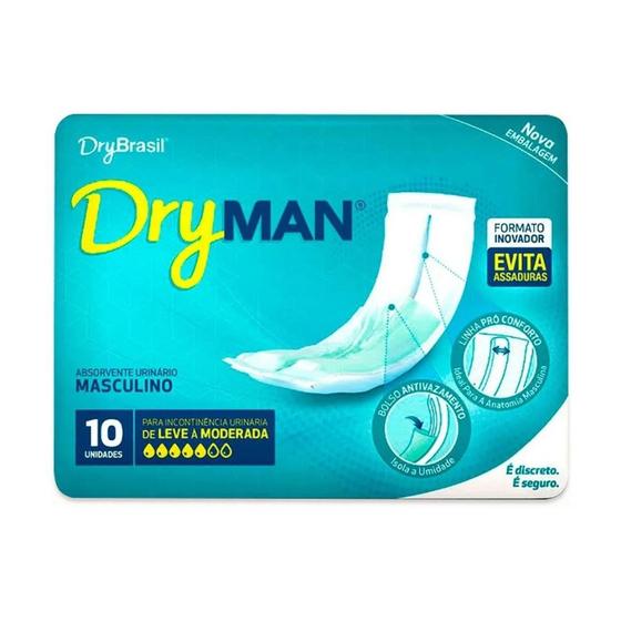 Imagem de Absorvente Masculino Dryman com 10 Unidades