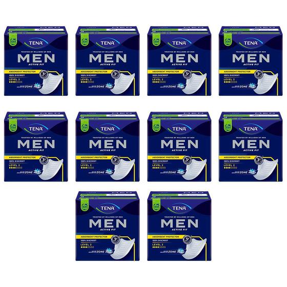 Imagem de absorvente masculino tena men desfrute de suas atividades diárias combo 10x10 total 100 absorventes