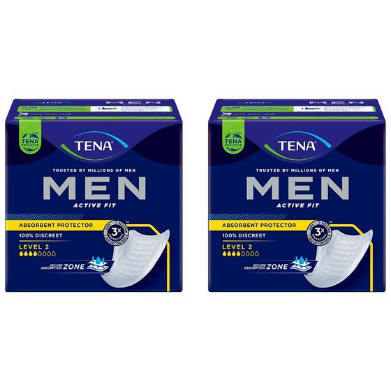Imagem de absorvente masculino tena men desfrute de suas atividades diárias kit 2x10un total 20 absorventes