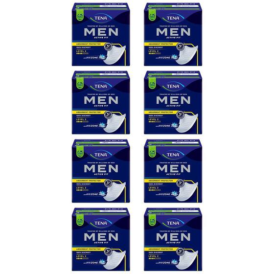 Imagem de absorvente masculino tena men formato confortável aprovado por milhões de homens 8x 10 unidades 