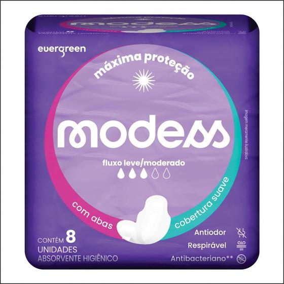 Imagem de Absorvente Modess Malha Suave com Abas 8un