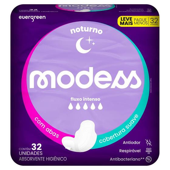 Imagem de Absorvente Modess Noturno com Abas 32un