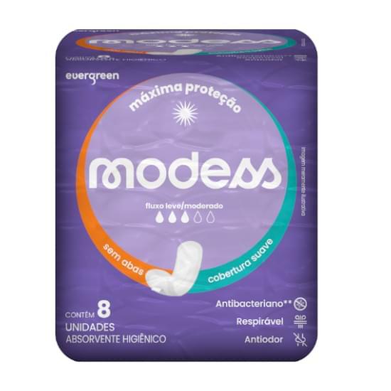 Imagem de Absorvente modess suave sem abas 8un