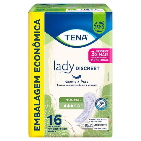 Imagem de Absorvente para Incontinência Urinária Tena Lady Discreet Normal 16 Unidades