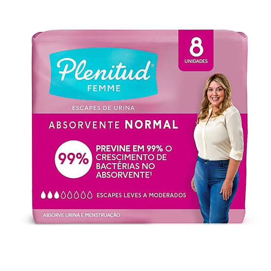 Imagem de Absorvente Plenitud Femme Normal com Abas 8 unidades