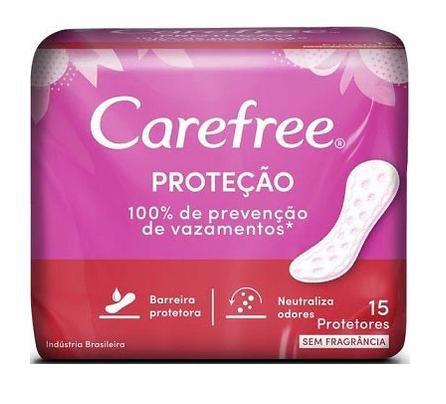 Imagem de Absorvente protetor carefree proteção sem abas 100% respirável c/15 unidades