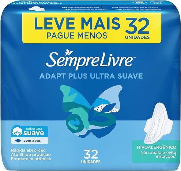 Imagem de Absorvente sempre livre adapt plus suave c/abas c/32