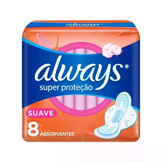 Imagem de Absorvente Super Proteção Suave C/Abas 8 Unidades Always