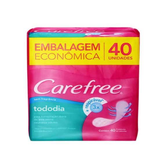 Imagem de Absorvente Todo Dia Sem Perfume Carefree 40 Unidades