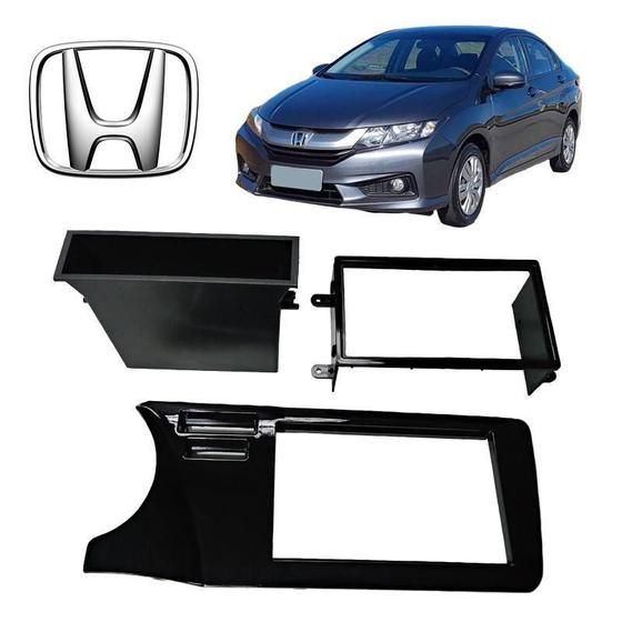 Imagem de Acabamento 1 Din Honda City DX 1.5 Flex 2017 Preto Piano 