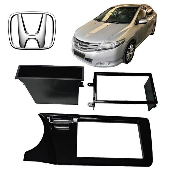 Imagem de Acabamento 1 e 2 Din Honda City EXL 1.5 CVT Flex 2015 Preto 