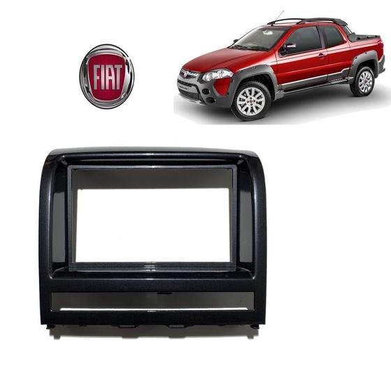 Imagem de Acabamento 2 Din Fiat Strada Trekking 2007 Cor Cinza