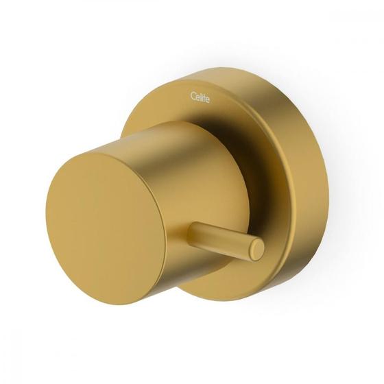 Imagem de Acabamento De Registro Para Base Docol Basic 1/2 3/4 1 Gold Matte Celite