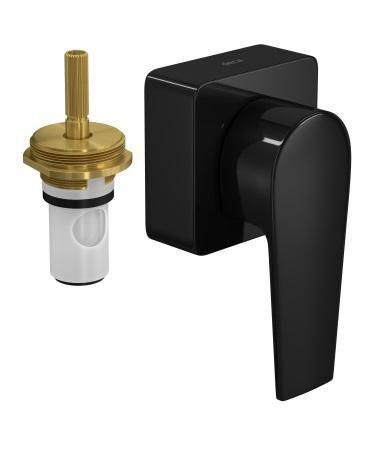 Imagem de Acabamento para Registro de Pressão 1/2" e 3/4" com Mecanismo 1/2 Volta Level Black Noir - Deca