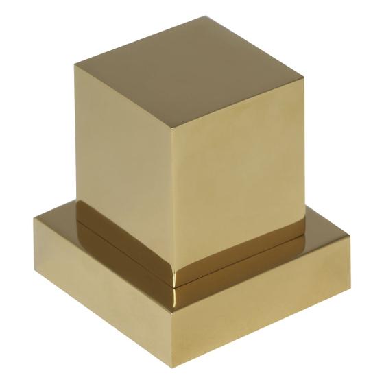 Imagem de Acabamento Quadrado Registro 100% Metal Dourado Completo