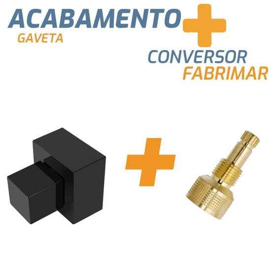 Imagem de Acabamento Reg Gaveta Preto Quadrado 1.1/2 E 1.1/4 Fabrimar