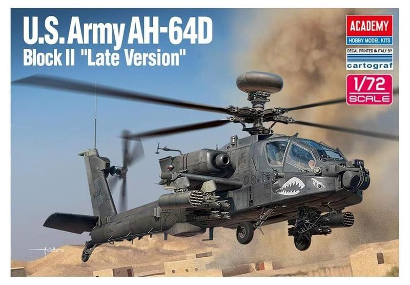 Imagem de  Academy 1/72 Hughes AH-64D Apache Block II - Kit de Modelo Detalhado