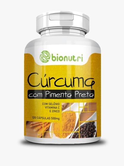 Imagem de Açafrão da Terra Cúrcuma com Pimenta Preta 500mg 120cps