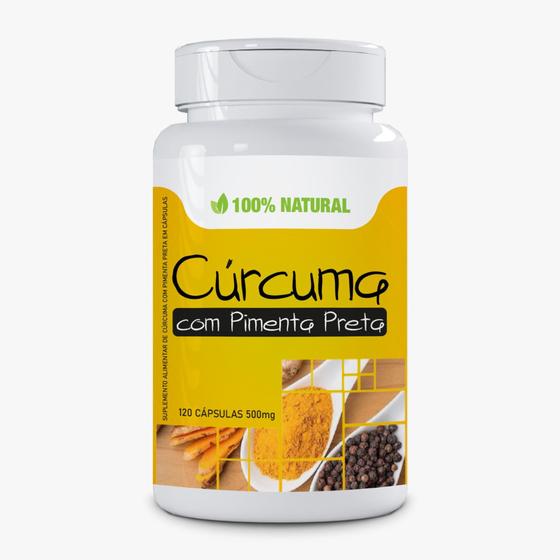 Imagem de Açafrão da Terra Cúrcuma com Pimenta Preta 500mg 120cps