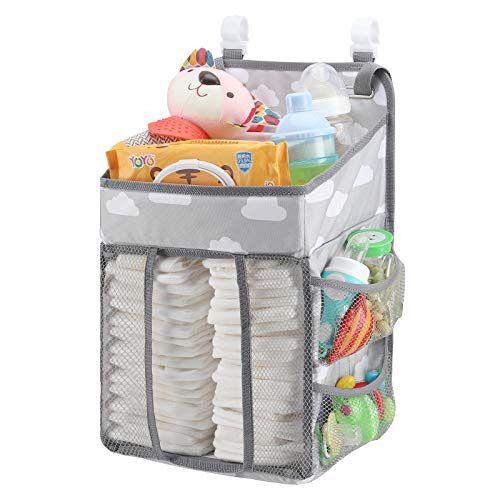 Imagem de Accmor Hanging Baby Diaper Caddy Organizer, Diaper Stacker, Baby Crib Hanging Classified Storage Bag Organizer for Changing Table, Crib, Playard or Wall & Nursery Organization