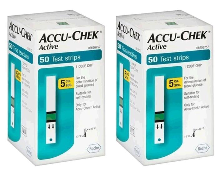 Imagem de Accu-Chek Active 100 tiras reagentes ( 2 caixas com 50)