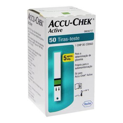 Accu-chek active roche com 50 tiras Menor preço em Accu-chek active roche com 50 tiras