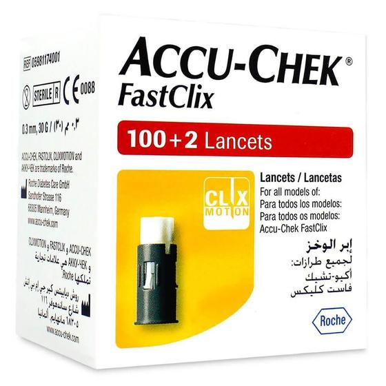 Imagem de Accu-chek fastclix com 102 lancetas