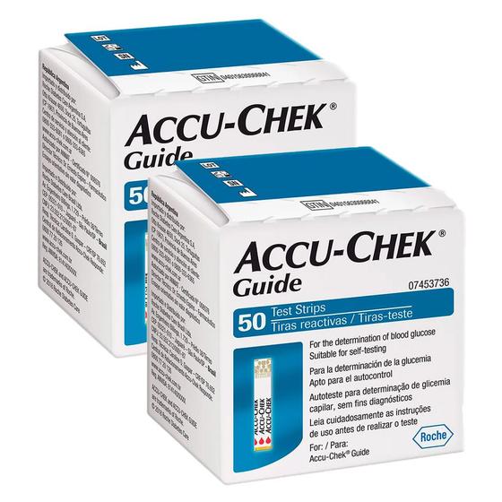 Imagem de Accu-Chek Guide Tira Teste 50 Unidades  Kit com duas unidades