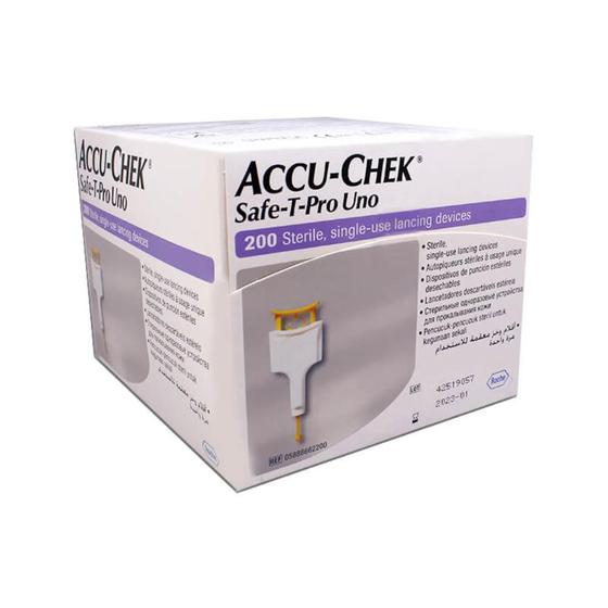 Imagem de Accu-chek safe-t-pro uno com 200 lancetas