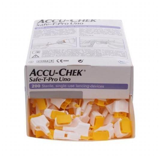 Imagem de  Accu-Chek Safe-T-Pro Uno Com 200 Unidades