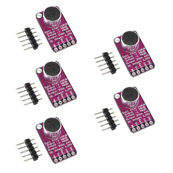 Imagem de ACEIRMC 5pcs MAX9814 Amplificador de microfone Electret com controle de ganho automático para Arduino