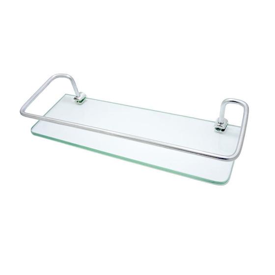 Imagem de Acessório Banheiro Porta Sampoo Vidro Com Proteção Luxo 30Cm