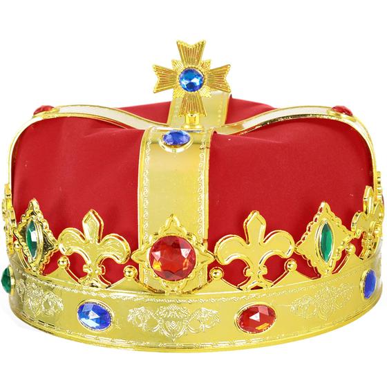 Imagem de Acessório Crown Skeleteen Regal Gold King com feltro vermelho