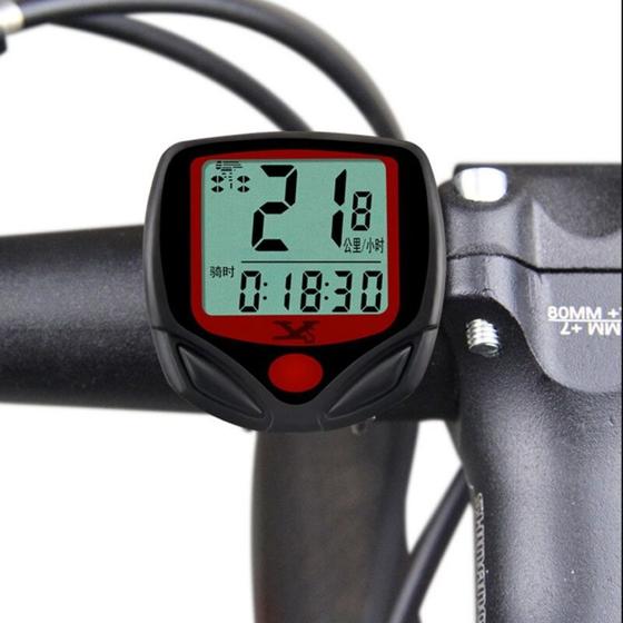 Imagem de Acessório de Bike Ciclo Computador de bicicleta velocímetro com fio 15 funções