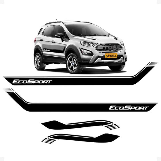 Imagem de Acessório Faixa Lateral Ecosport Adesivo Decorativo Preto