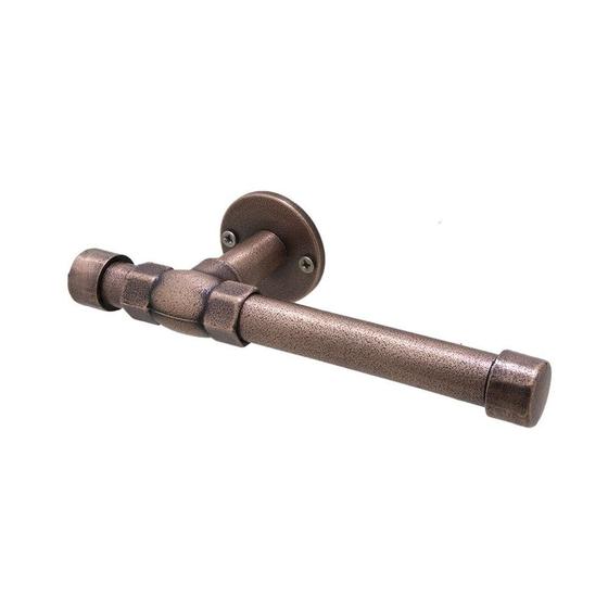 Imagem de Acessório Papeleira Lavatório Banheiro Industrial Rustico Rosé Cobre Velho Metal Luxo