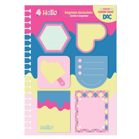Imagem de Acessório Para Caderno Smart Universitário Hello com 6 Bloquinhos