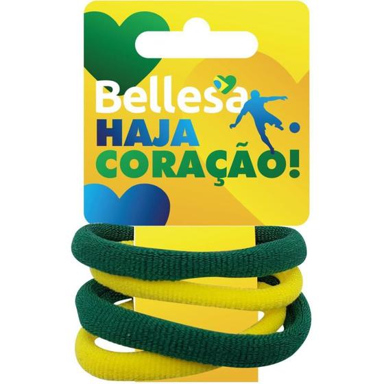 Imagem de Acessório para Copa do Mundo Elástico Coração com Laço Meia - Pacote com 12