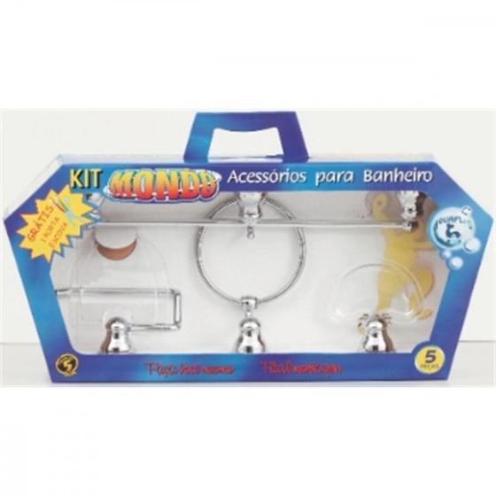 Imagem de Acessorio Wc Aquaplas Mondo Cromado/Fume 7 Pecas  4040313