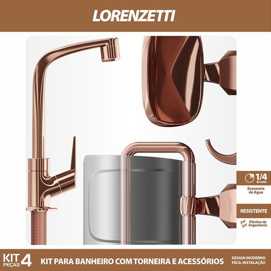 Imagem de Acessórios De Banheiro Attic Rose Gold 2004 F71 - Lorenzetti