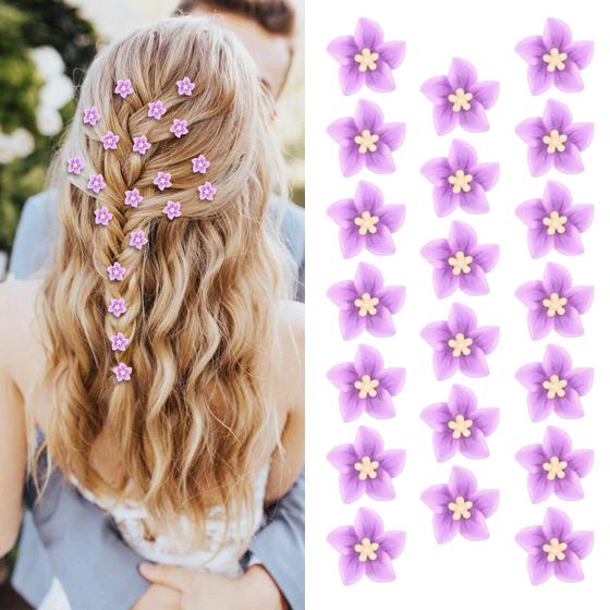 Imagem de Acessórios de cabelo Paderison, 20 unidades de alfinetes de cabelo florais roxos