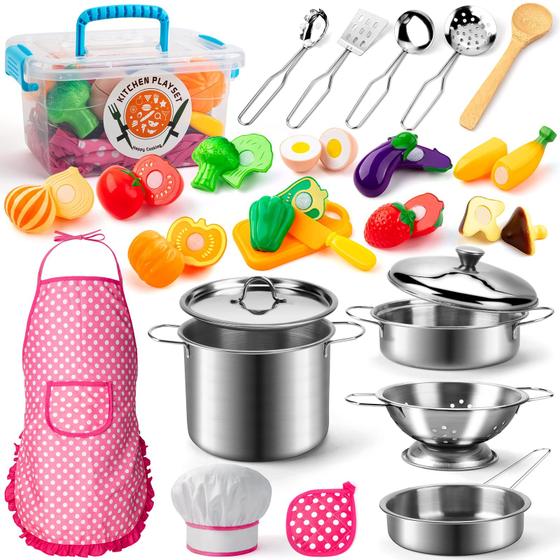 Imagem de Acessórios de cozinha Play Tigerhu 26PCS com aço inoxidável