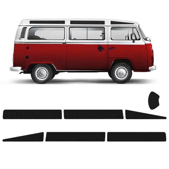 Imagem de Acessórios Kombi Adesivo Janela Teto Imitação Kit Preto