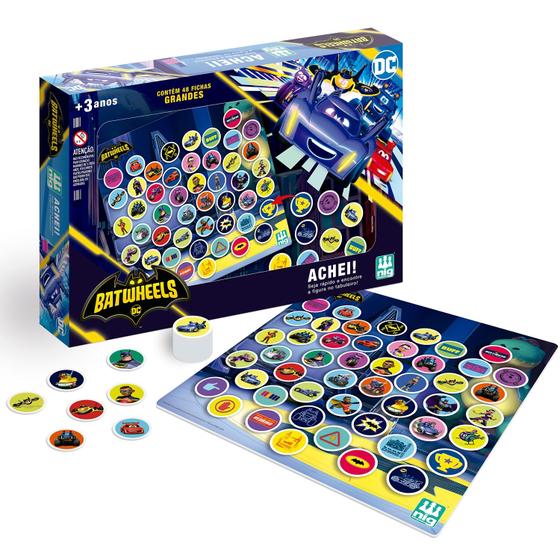 Imagem de Achei BatWheels Jogo De Raciocínio 48 Cartas Batman Dc Comics Nig Brinquedos