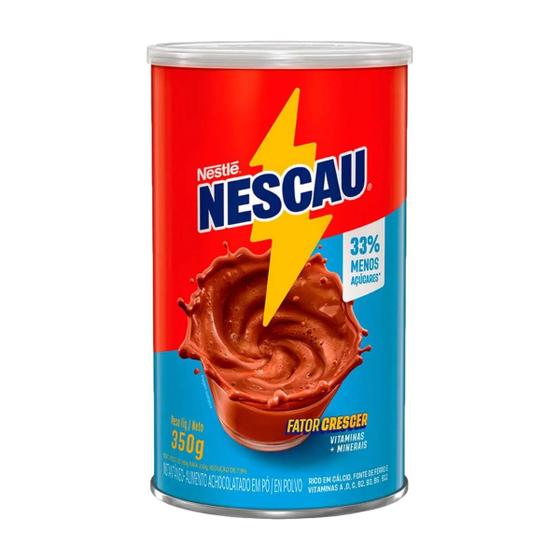 Imagem de Achocolatado Em Pó Nescau Lata 350g Nestlé Menos Açúcares