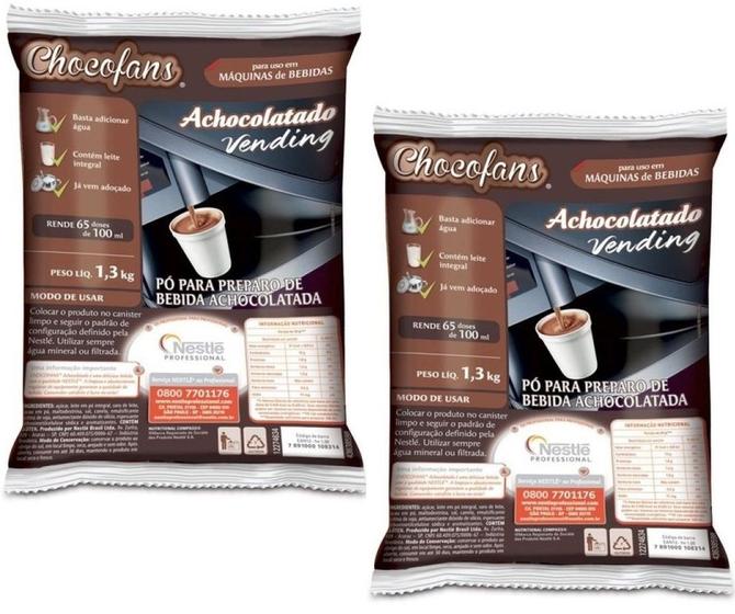Imagem de Achocolatado Vending Chocofans Soluvel Instantaneo 1,3 Kg - Nestlé - 2 Und