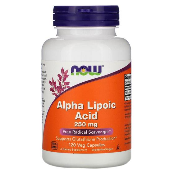 Acido Alfa Lipoico 250mg 120 capsulas Now Foods - Original EUA -Antioxidante. Menor preço em Acido Alfa Lipoico 250mg 120 capsulas Now Foods - Original EUA -Antioxidante.