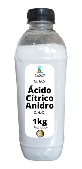 Imagem de Ácido Cítrico Anidro 1kg 100% Puro Alimentício Garrafa Hermé