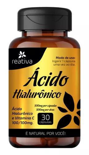 Imagem de Ácido Hialurônico 500mg Cuidados Com a Pele 30 Caps